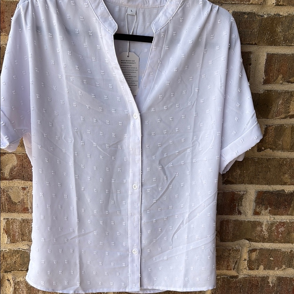 Source Unknown White Classic Blouse